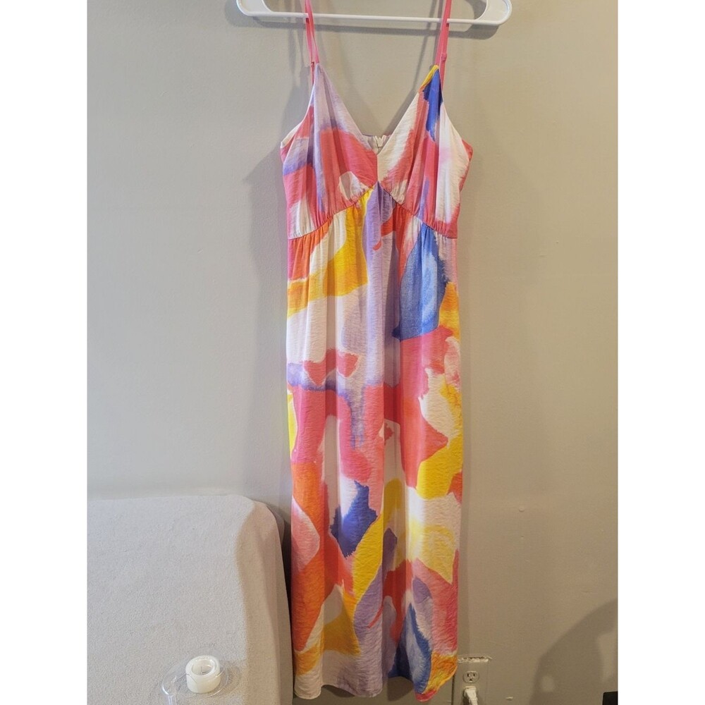 French Connection Multi Color Summer Midi Dress Size Us 6